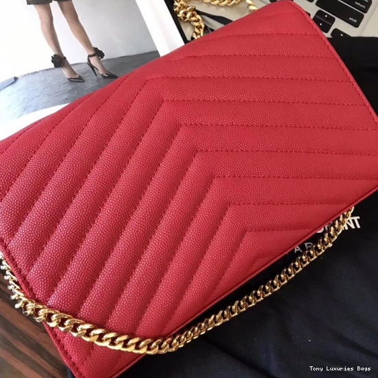 Tony Luxuries CHAIN CASSANDRE YSL WALLET MATELASSÉ 0731
